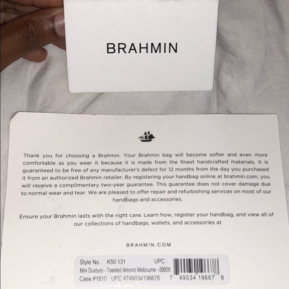 Mini Duxbury Toasted Almond Brahmin Bag - Picture 8 of 8